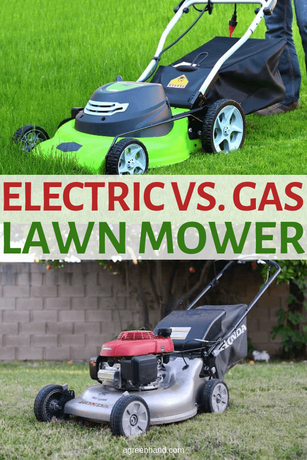 What are the differences between the electric vs gas lawn mower? Read on to find out and see which one's best suited for you! #electric #gas #lawnmower #agreenhand 