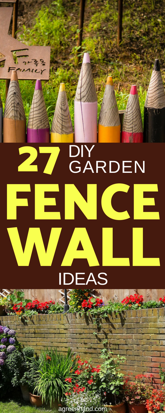 27 DIY Garden Fence Wall Art Ideas #gardenfence #gardeningideas #diy #agreenhand
