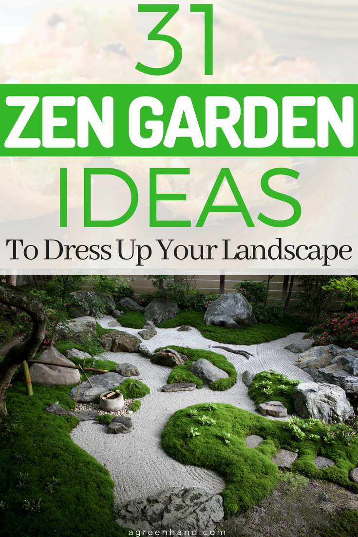 Consisting of rocks, pruned trees and gravel or sand, zen garden is relatively small to be easily viewed from the porch.