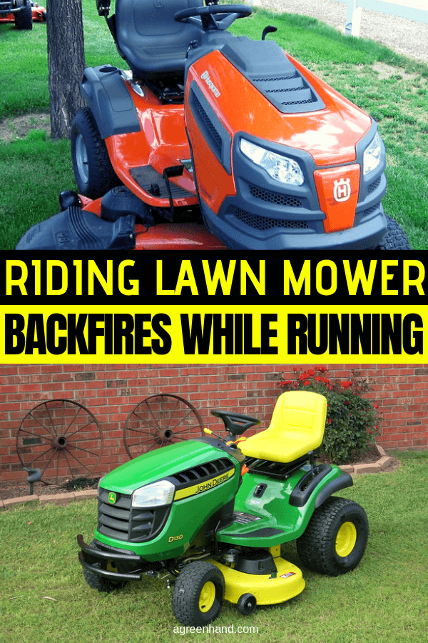 riding lawn mower backfires while running